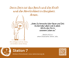 Schild der Station 7 des Vaterunserweges